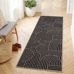 GarveeHome Easy Jute 2x8 Modern Rainbow Runner Rug for Hallway Kitchen Bedroom Non Slip Indoor Outdoor Runner Door Mat for Laundry Porch