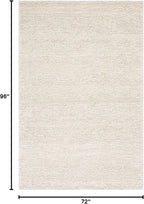 SAFAVIEH Area Rug 6x8 - Natura Collection - Beige & Ivory, Handmade Wool Blend, Textured Design, Ideal for Living Room, Bedroom, Dining Space (NAT425B)
