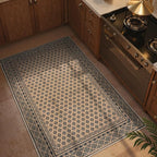 LIVEBOX Easy Jute Indoor Outdoor Rug 3x5 Front Porch, Black Washable Rugs for Entryway, Non Slip Tan Farmhouse Area Rug for Living Room, Carpet Door Mat for Entry Front Door, Patio, Kitchen, Bedroom