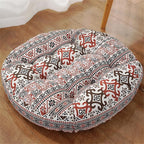 Large Round Floor Cushion, Comfortable Cotton and Linen Boho Meditation Pillow Tatami Seating Cushion for Room Reading Book Nursery Room Balcony,D,60 * 60cm