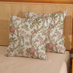 Chinoiserie Pillow Covers 16x16 Set of 2 Pink Green Bird Floral Throw Pillows Vintage Pink Flower Bird Decorative Pillow Cases Outdoor Chinoiserie Decor Farmhouse Cushion Case for Couch Sofa