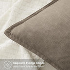 MIULEE Decorative Linen Pillow Covers 18x18 Inch Tan TaupeBoho Farmhouse Neutral Winter Couch Throw Pillows for Bed Pack of 2 Accent Modern Pillowcase Sofa Livingroom Home Decor