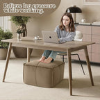 MeMoreCool Stuffed Round Pouf Ottoman Foot Rest, Floor Pouf Foot Stool with Soft Foam Chunk Filling, Small Round Ottoman Footstool Circle Footrest for Living Room