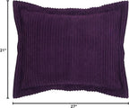 Better Trends Jullian Collection is Super Soft and Light Weight in Bold Stripes Design 100% Cotton Tufted Unique Luxurious Machine Washable Tumble Dry, Standard Sham, Plum