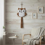 ACEDSGN Macrame Owl Wall Hanging Boho Hippy Decor, Handmade Tapestry Fiber Art Wall Decor for Nursery Bedroom Living Room, Sustainable Gift for Owl Lovers & Nature Fans