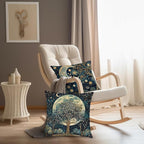 Vintage Dark William Morris Night Moon Forest Decor Pillow Covers 18x18 Set of 2,Black Forest Decor,Dark Dcademia Floral Decorative Throw Pillow Covers for Home Bedroom Living Room