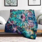 Colorful Mandala Throw Blanket Bohemian Boho Galaxy Blanket for Sofa Bed Couch Chair Or Dorm 40"x50"