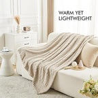lifein Throw Blanket for Couch-Beige Boho Throw Blanket, Tan Soft Fleece Plush Lightweight Blankets&Throws for Spring, Fuzzy Camel Blankets for Livingroom Bed Sofa Chair (60x80,Taupe/Khaki)