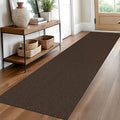 EARTHALL Washable Runner Rug 2x10 Ft Non Slip Runners for Hallways Long Cotton Rubber Backed Kitchen Runner Braided Indoor Floor Carpet Runners for Entryway, Hallway, Kitchen, Brown/Coffee