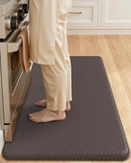 Color&Geometry 0.71" Extra Thick Anti Fatigue Cushion Kitchen Floor Mat,Easy Clean, Water & Oil Proof, Non Slip, Foam Padded Runner Rug for Front Sink,20"x 39" Brown (2.0 Version)