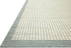 Loloi Amber Lewis Lilah Collection LIH-01 Ivory/Sky 3'-6" x 5'-6" Accent Rug Jute, Wool, Cotton, Neutral, Living, Bedroom, Dining, Rug