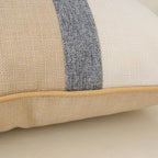Yangest Patchwork Pillow Cover 20x20 Inch Luxury Cotton and Linen Cushion Cover Square Pillowcover for Couch Bedroom Living Room, Khaki