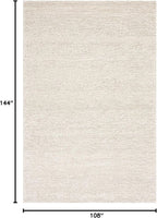 SAFAVIEH Area Rug 9x12 - Natura Collection - Large - Beige & Ivory, Handmade Wool Blend, Textured Design, Ideal for Living Room, Bedroom, Dining Space (NAT425B)