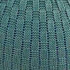 ARTPLAN - Round Knit Pouf - Woven Floor Ottoman - Handmade & Hand Stitched - 19.7 Dia x 12.8 High - Boho Home Décor - Living Room - Bedroom,Agate Green