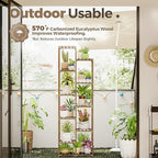 Bamworld Plant Stand Indoor Outdoor 11 Tier Tall Large Wood Plant Shelf Multi Tier Flower Stands Garden Shelves Wooden Plant Display Holder Rack for Living Room Corner