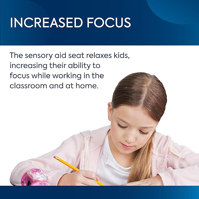 BouncyBand Sit & Twist Active Seat Cushion – 12” D Sensory Cushion for Kids Up to 300lbs – Sensory Tool Promotes Active Learning and Improves Focus and Productivity