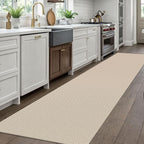 EARTHALL Woven Runner Rug 3x10 Ft Washable Runners for Hallways Long Non Slip Rubber Backed Kitchen Runner Braided Indoor Floor Carpet Runners for Entryway, Hallway, Kitchen, Beige/Khaki