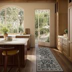 Washable Runners for Hallways Kitchen Rug: 2'6"x8' Runner Rugs Stain Resistant Non Slip Low Pile Boho Carpet Runners for Hallways Bedroom Entryway Indoor Beside Bathroom Laundry Room