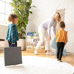 ECR4Kids SoftZone Square Floor Cushions with Handle, Flexible Seating, Grey, 6-Piece