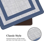 Mattitude Kitchen Mats Set of 2 Cushioned Rugs Anti-Fatigue Mats for Kitchen Floor,Waterproof Non-Slip Mats and Rugs Set for Office,Floor,Laundry 17.3"×29"+17.3"×59",Blue
