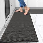 Mattitude Kitchen Mat 2PCS Kitchen Rugs Cushioned Anti-Fatigue Rug Waterproof Standing Desk Mat Kitchen Mats for Floor Kitchen Rug Set for Kitchen, Sink, Office 17.3"×30"+17.3"×59" Dark Grey
