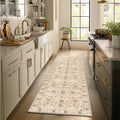 2'x6' Washable Runner Rug Utral Soft Lightweight Vintage Boho Distressed Non-Slip Backing,Low Pile Stain Resistant Farmhouse Rug for High-Traffic Hallway, Kitchen & Laundry