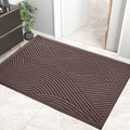 Sturdy Front Door Mat, Absorbent Muddy Dirt Resist Welcome Door Mats Outdoor Indoor, Stain and Fade Resistant, Non-Slip Backing Entry Mat Low Profile Doormat for Entryway, 60×36, Coffee