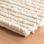 Dash & Albert Dunes Bleached Oak Handwoven Jute Rug, 9.5 X 13.5 Feet, Ivory Solid Pattern