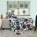 Serafina Home Throw Blanket: Velvelty Soft, Durable Fleece Accent for Bed or Couch (Multicolored Boho, 50 x 70 inches)