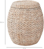 Best Choice Products Multipurpose Hyacinth Storage Basket, Plant Décor, Handwoven Organizer Tote for Bedroom, Living Room, Nursery, w/Lid - Whitewash