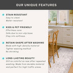 Light Gray Washable 2x8 Hallway Runners, Kitchen Runner Rug, Non-Slip & Stain Resistant 8ft Long Entryway Floor Rug, Neutral Boho Floral Décor