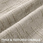 decorUhome Light Brown Chenille Euro Sham Throw Pillow Covers 22x22 Set of 2 Textured Soft Cozy Slubby Couch Pillow Covers Modern Farmhouse Boho Decorative Pillow Cases for Bed Sofa Living Room