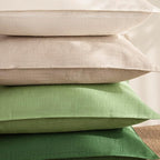 Foindtower Pack of 2, Decorative Linen Soild Throw Pillow Covers Soft Accent Euro Cushion Case Boho Farmhouse Pillowcase for Chair Couch Sofa Bedroom Living Room Home Decor 18 x 18 Inch Lime Green