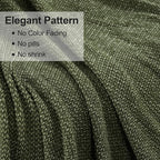 Blagic Knitted Throw Blanket for Couch, Soft Farmhouse Throw Blanket with Tassels,Home Decorative Lightweight Blankets,Spring Throws for Bed/Chair/Sofa,Wheat Textured (Green & White,50" W x 60" L)