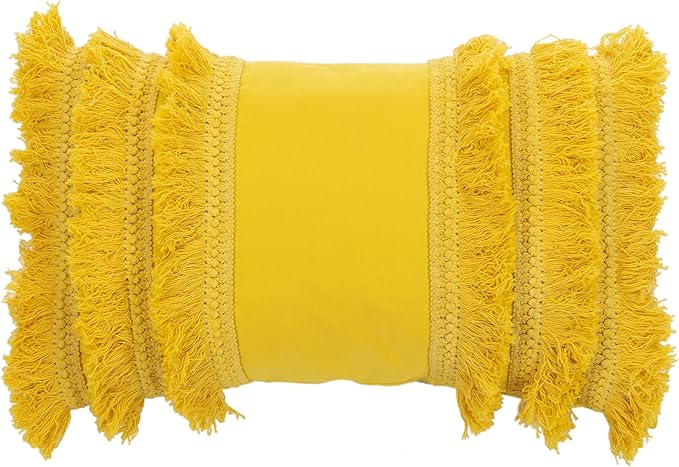 Safavieh Grema 12 x 20-inch Yellow Bohemian Decorative Throw Pillow