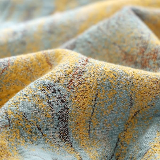 Boho Cotton Throw Blankets for Bed Couch, 100% Soft Cozy Cotton Blanket Rustic Quilt 80"x90",Reversible Muslin Farmhouse Blankets for Armchair,Picnic,Sofa,Couch