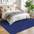 EARTHALL Woven Area Rugs 5x7 Ft Washable Living Room Rugs Non Slip Rubber Backed Dining Room Rug Braided Bedroom Rugs Indoor Floor Carpet for Living Room, Bedroom, Dining Room, Royal Blue/Navy