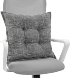 SINSOSSO Large Floor Pillow 22", Thickened Bite-Size Memory Foam Square Non-Slip Cushion for Office Back Support/Indoor Yoga/Chair Seat, Fashionable Color-Blocked Fabric & Washable, Light Gray, 1 PCS