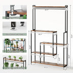 Large Plant Stand Indoor with Grow Light , 72" Tall Metal Plant Shelf, 5 Tiers 12 Pots Holder, Heavy-Duty Rectangle Display Rack for Living Room, Patio, Corner