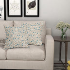 Brown Blue Grey Gray Floral Pillow Covers 24x24 Set of 2 Vintage Rustic Old Style Cute Small Flower Cream Print Decorative Outdoor Pillowcases Farmhouse Throw Cushion Case Decor for Couch Sofa Bed