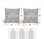 Taupe Gray Ethnic Boho Throw Pillow Covers 20x20 Inch Decorative Square Bohemian Carpet Pattern Vintage Pillow Cases Grey Floral Cushion Covers Farmhouse Home Decor For Sofa Couch Outdoor Set of 2