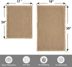 MIULEE Set of 2 Waffle Bathroom Rugs, Boho Bath Rugs Non Slip Washable, Super Absorbent Bath Mats, Ultra Soft Rubber Backed Shower Mats for Bathroom Floor, Tub, Brown, 17"x24"+18"x30"