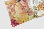 Fall Pumpkins Throw Blanket, Thanksgiving Autumn Maple Leaves Watercolor Blanket for Bed Sofa Travel and Camping, Super Soft Cozy Fluffy Plush Blanket for All Seasons, 50" x 60"