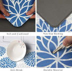 HEBE Anti Fatigue Kitchen Rug Sets 2 Piece Non Slip Kitchen Mats for Floor Cushioned Kitchen Rugs and Mats Waterproof Comfort Standing Mat Runner for Kitchen,Home Office,Sink,Laundry
