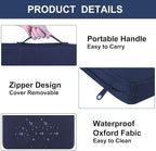 Stadium Seat Cushions, Portable Bleacher Cushions with Handle, Waterproof Oxford Fabric, Zipper Design (Blue - 3 Pack)