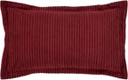 Better Trends Jullian Collection is Super Soft and Light Weight in Bold Stripes Design 100% Cotton Tufted Unique Luxurious Machine Washable Tumble Dry, King Sham, Burgundy