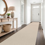 EARTHALL Runner Rug 3x14 Ft Washable Runners for Hallways Extra Long Woven Non Slip Entryway Runner Braided Kitchen Runner Indoor Outdoor Carpet Runners for Stair, Hall, Foyers, Beige/Khaki