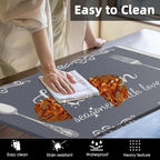 Arttown Grey Farmhouse Anti-Fatigue Kitchen Rug Set of 2 Knife Fork Rustic Vintage Cushioned Floor Standing Mat Waterproof Non-Slip Kitchen Mat and PVC Ergonomic Comfort Foam Rug
