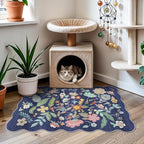 Washable 2x3 Area Rug for Entryway: Easy-Clean Carpet with Non-Slip Backing for Bedroom Kitchen Stain-Resistant Durable Low Pile Floor Mat – Perfect for High-Traffic Areas with Pets (2x3/Purple)