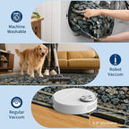 GarveeHome Kitchen Runner Rug 2.5x10 Runner Rug Non Slip Washable Runners for Hallways, Boho Vintage Rugs with Rubber Backing Soft Low-Pile Indoor Carpet for Entryway Bedroom Blue Black